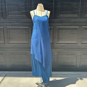Turquoise midi mermaid dress